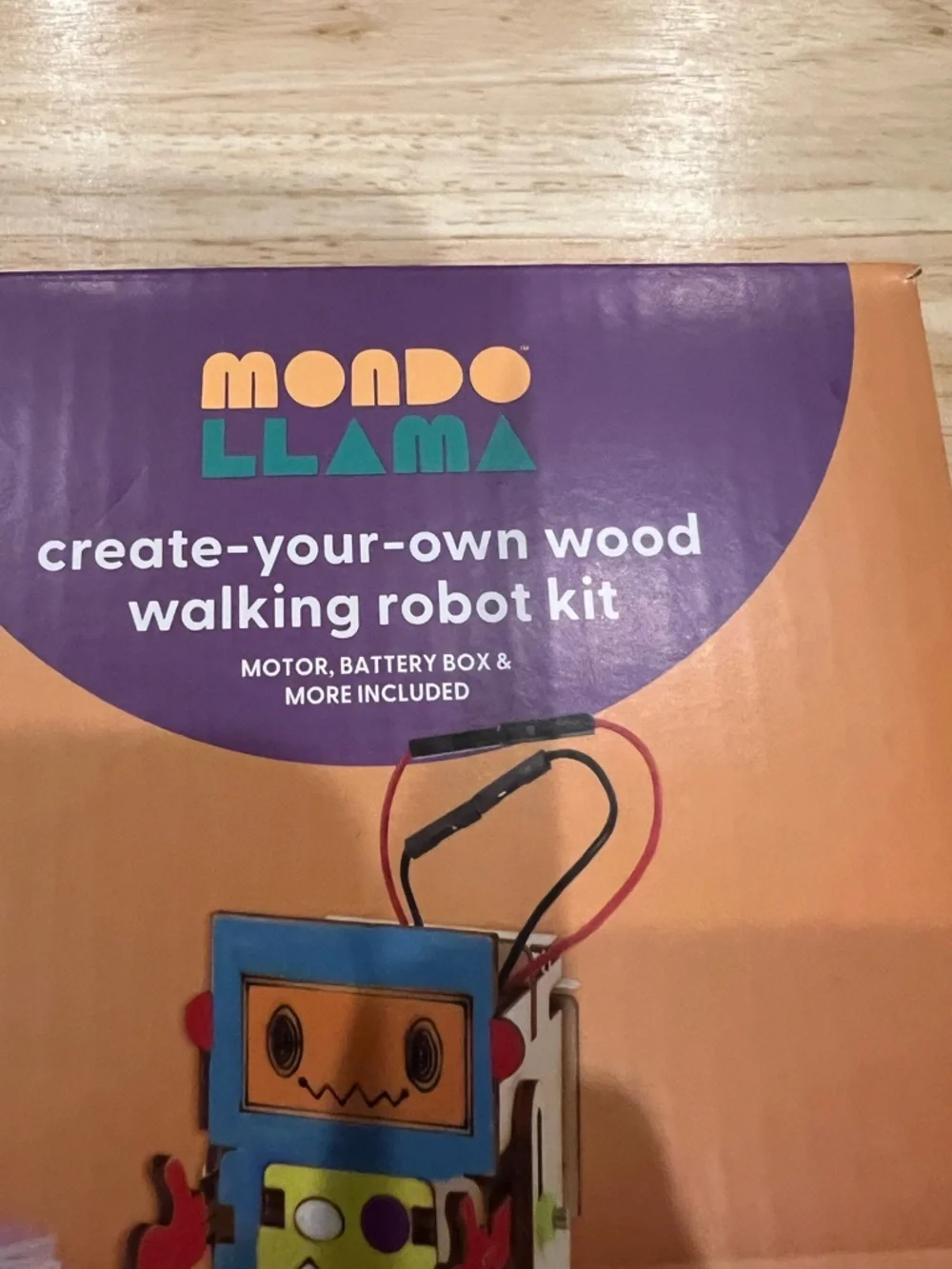 🤖 Mondo Llama Create-Your-Own Wood Walking Robot Kit | Multicolor | NEW 🤖